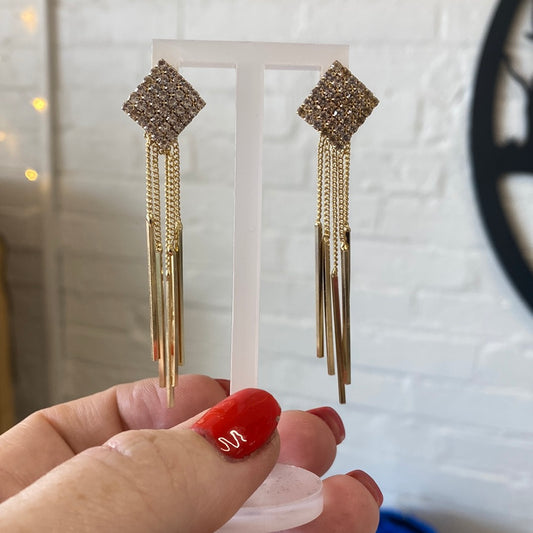 133 Gold sparkle earrings