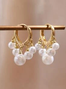 pearl hoop large - 492