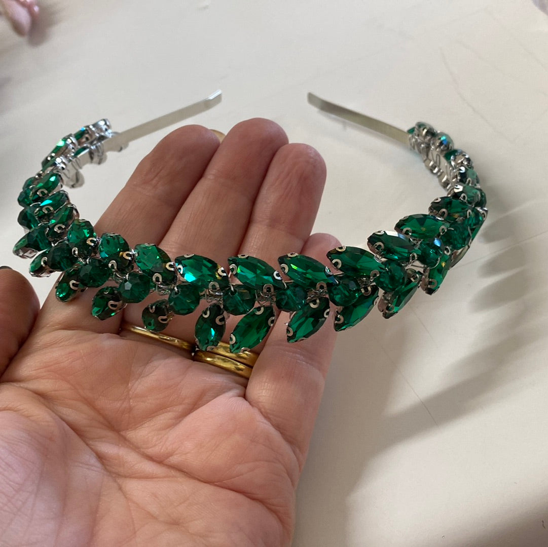 Green gem headband