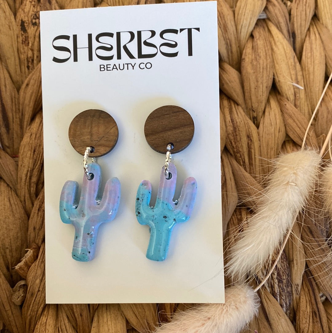 Sherbet clay Cactus’s range earrings