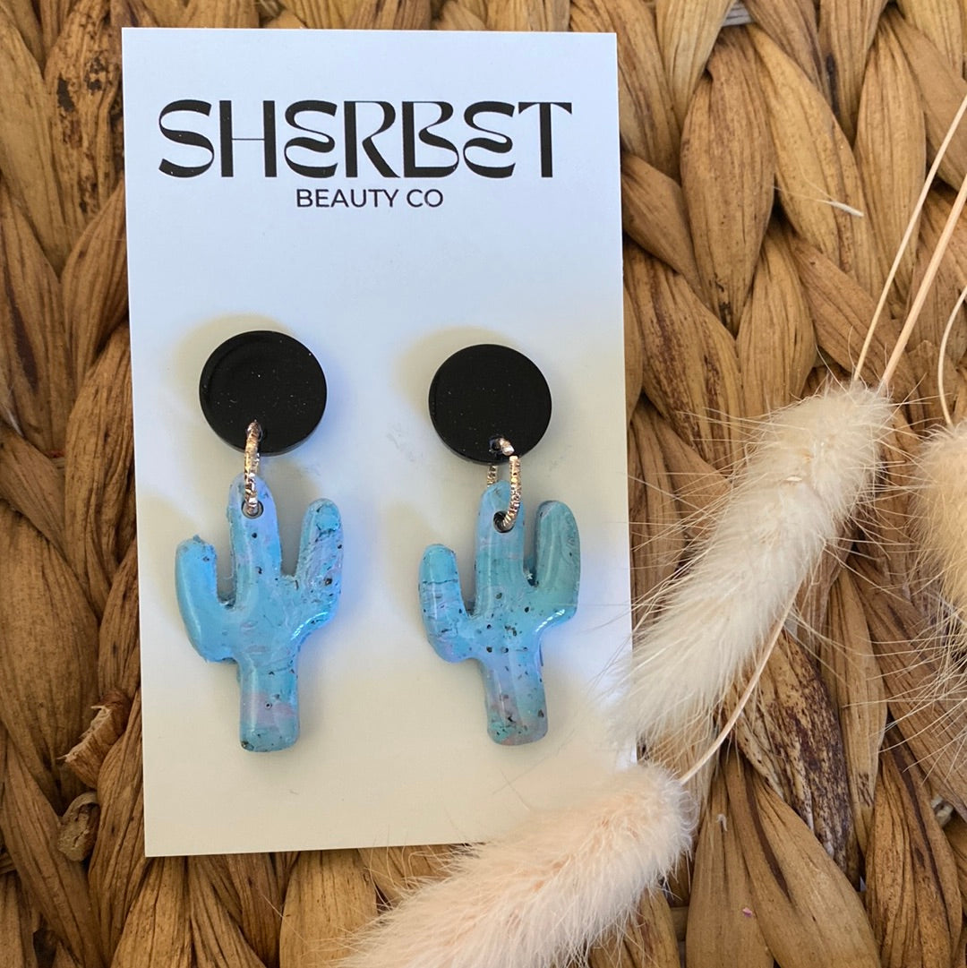 Sherbet clay Cactus’s range earrings