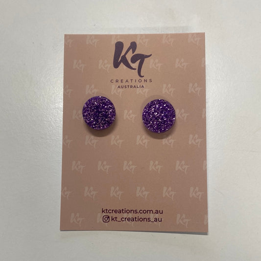 Purple circle stud