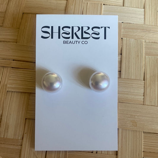 Sterling silver pearl drop