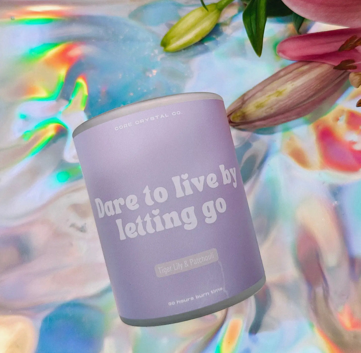 Dare To Live By Letting Go - Tiger Lily & Patchouli Candle