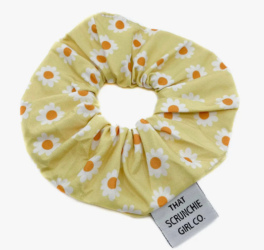 Yellow Daisy Hair Scrunchie