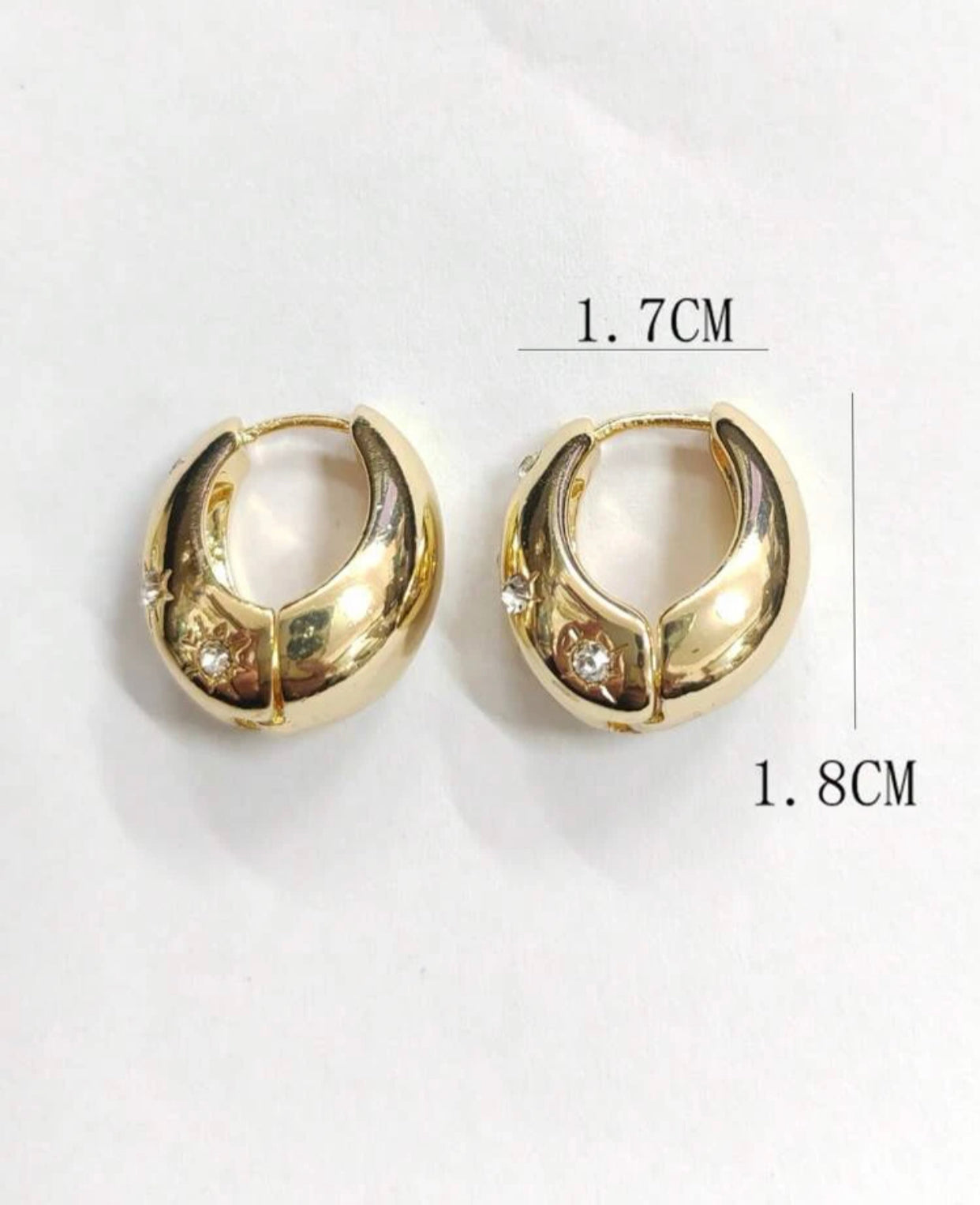 1pair Fashion Rhinestone Decor Earrings For Women For Daily Decoration Dating Gift 495