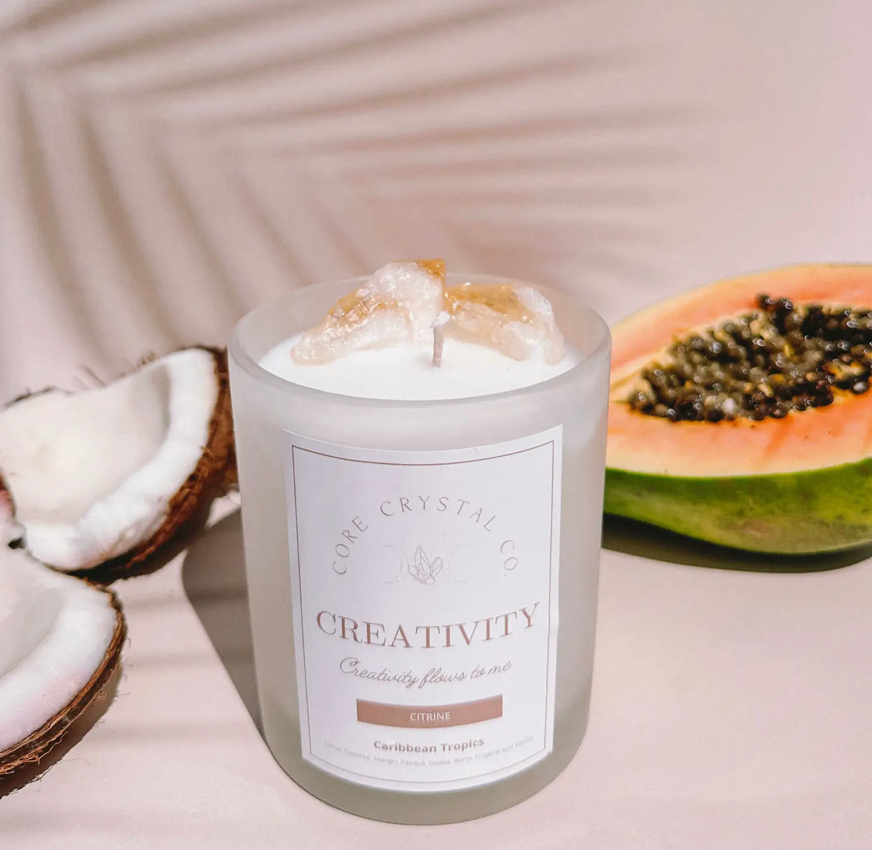 Creativity Caribbean Tropics Crystal Infused Candle