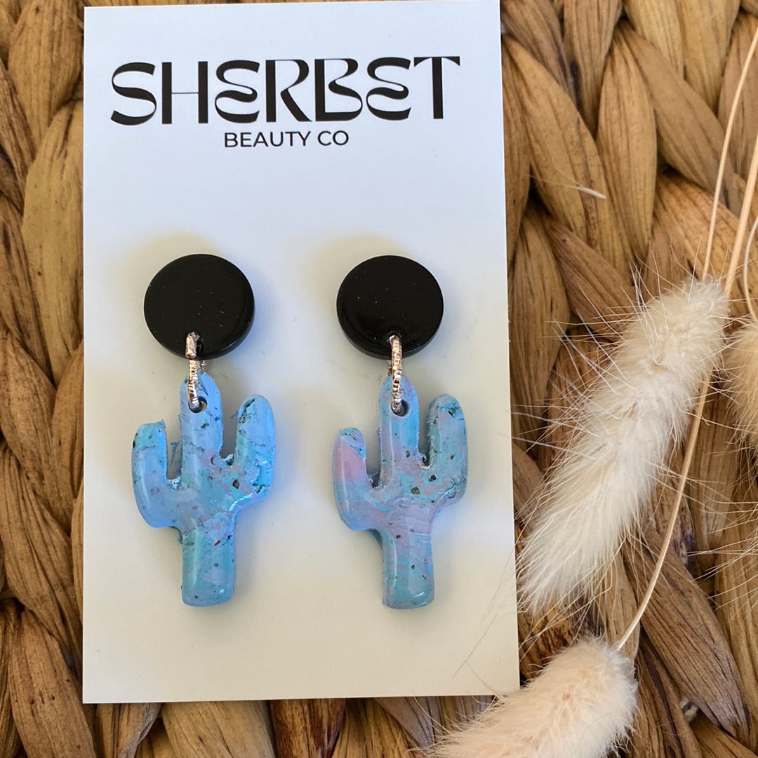 Sherbet clay Cactus’s range earrings