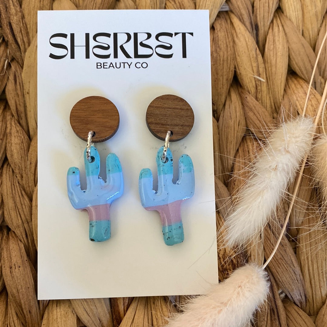 Sherbet clay Cactus’s range earrings