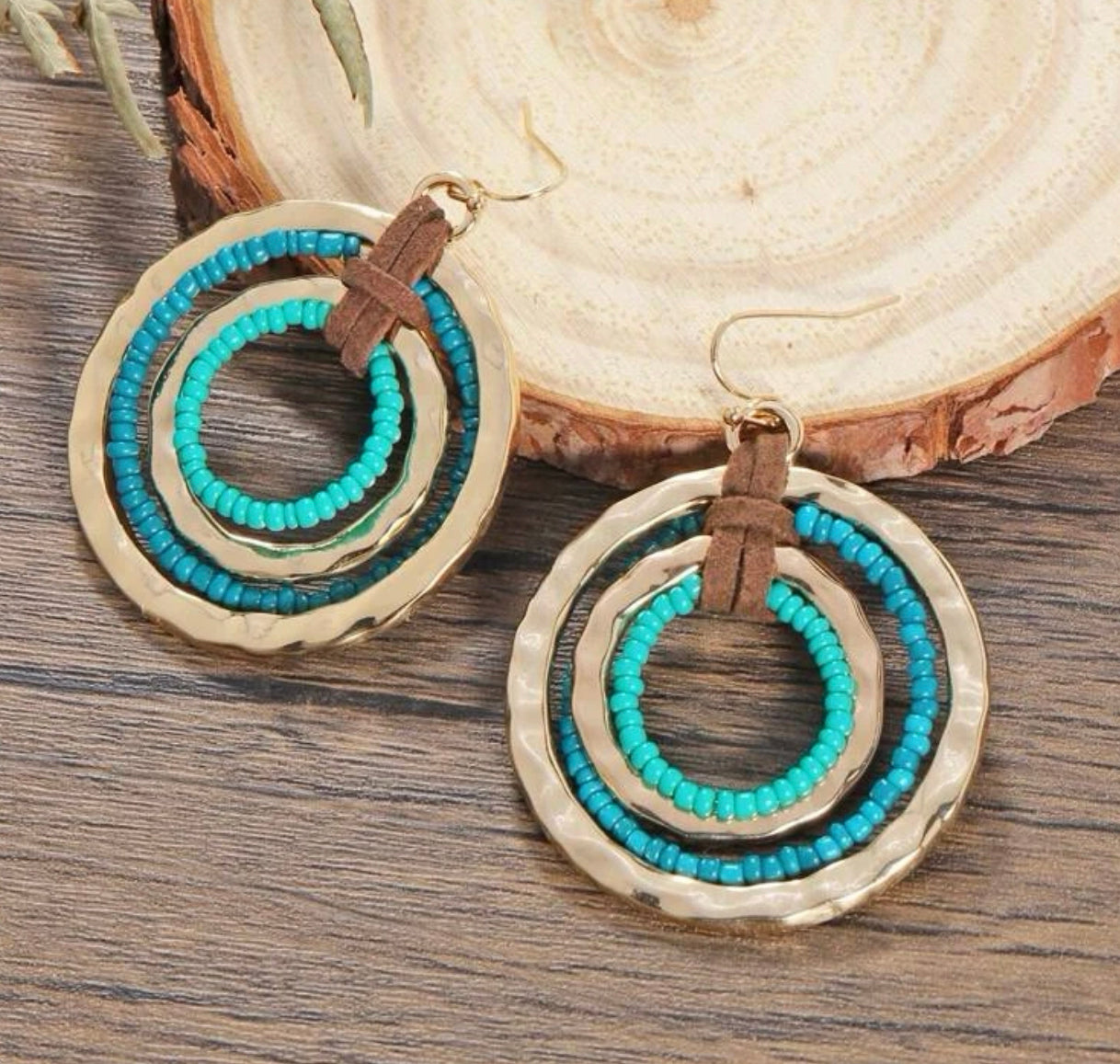 Bohemian Zinc Alloy Bead Drop Earrings 529