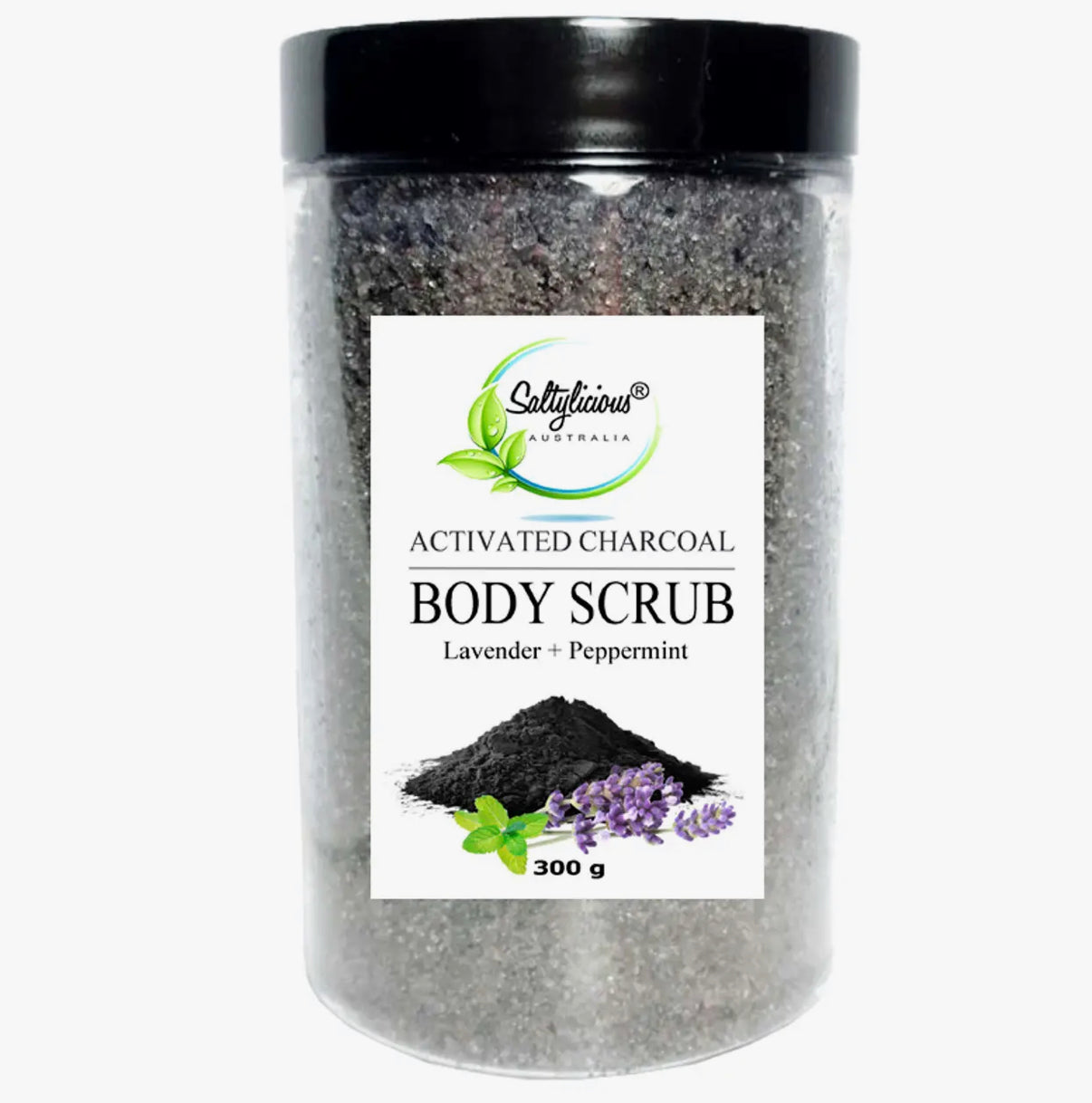 Activated Charcoal Lavender and Peppermint Body Scrub