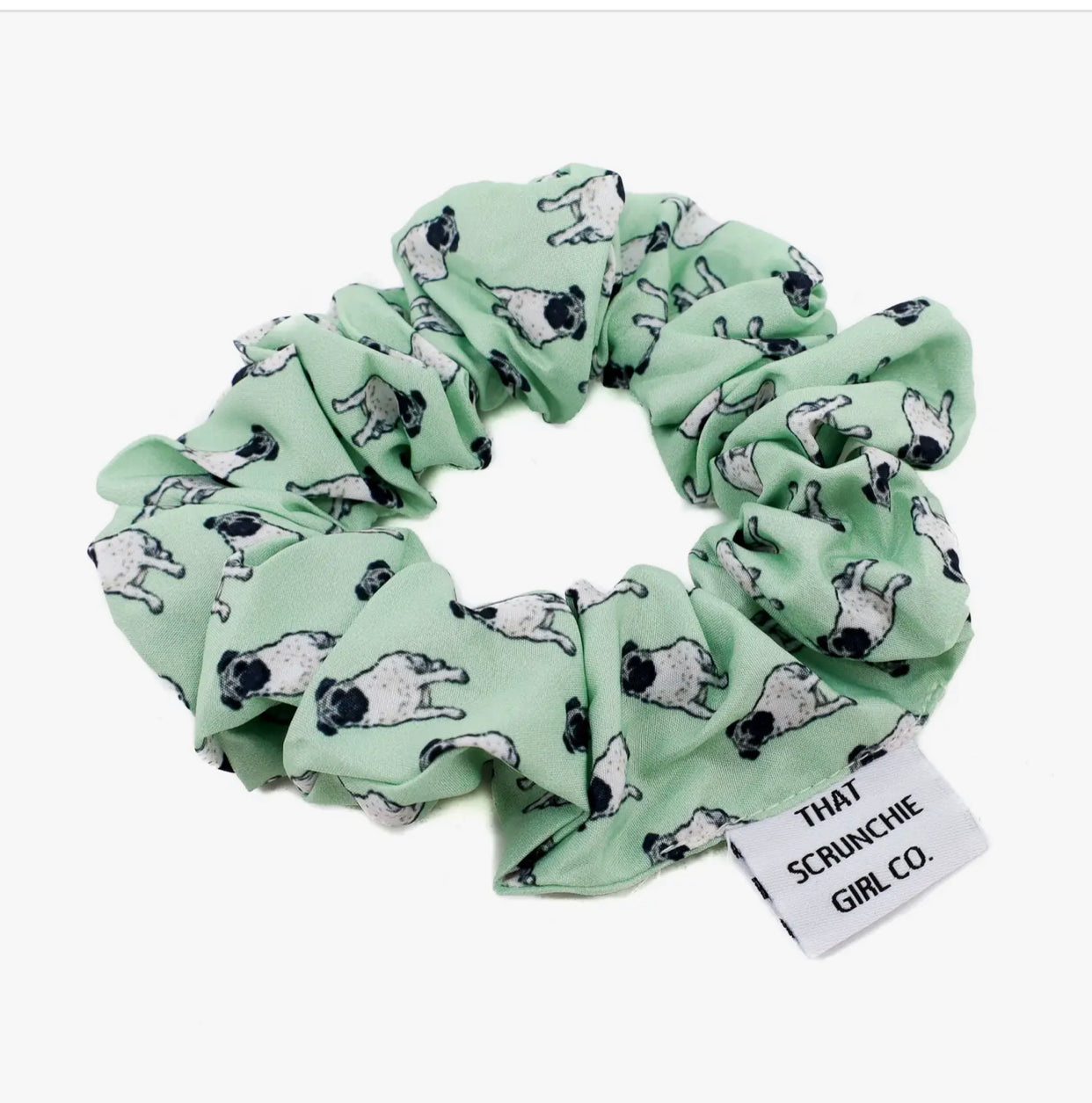 Pug dog hair scrunchie