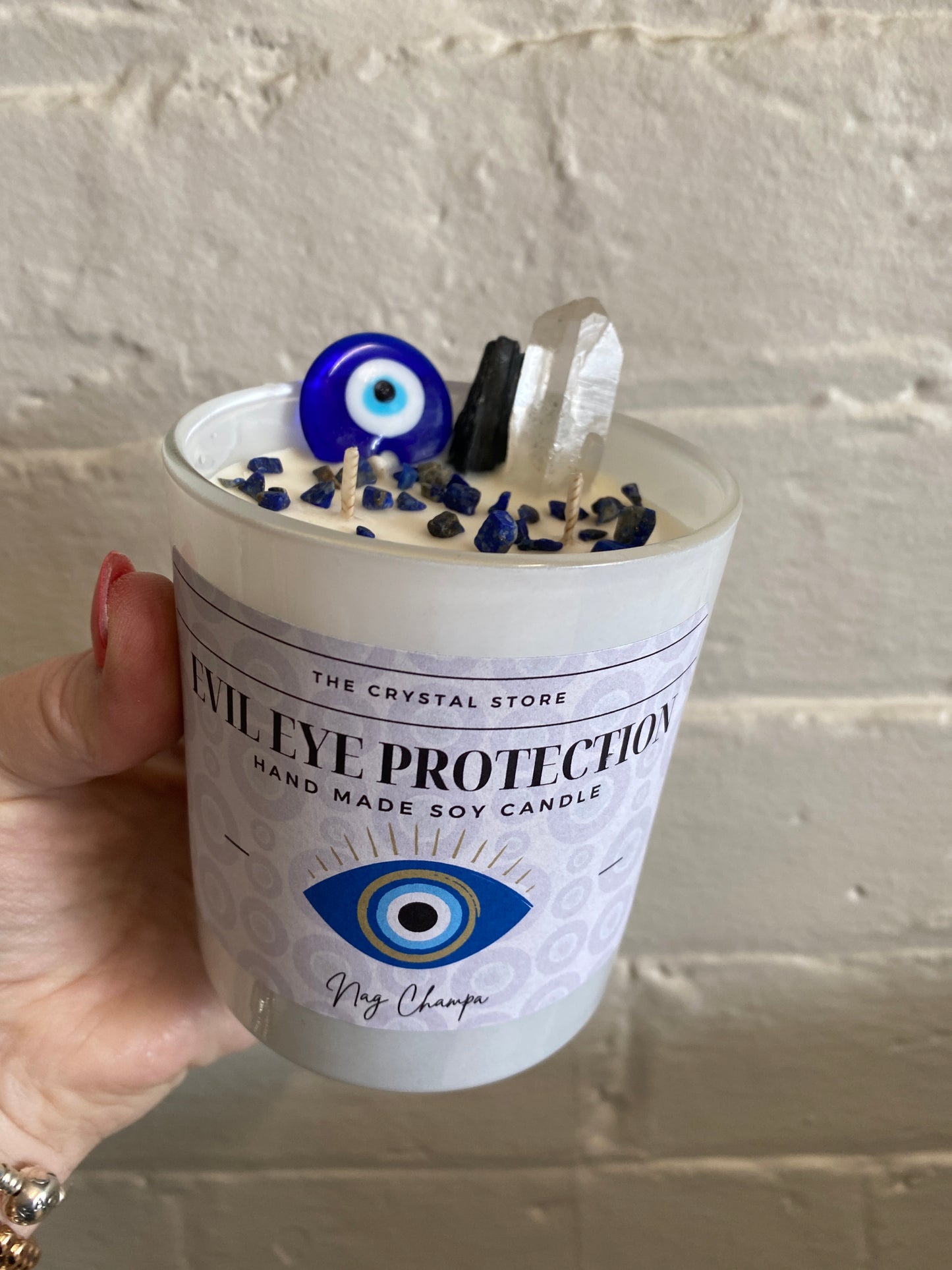 Evil eye candle