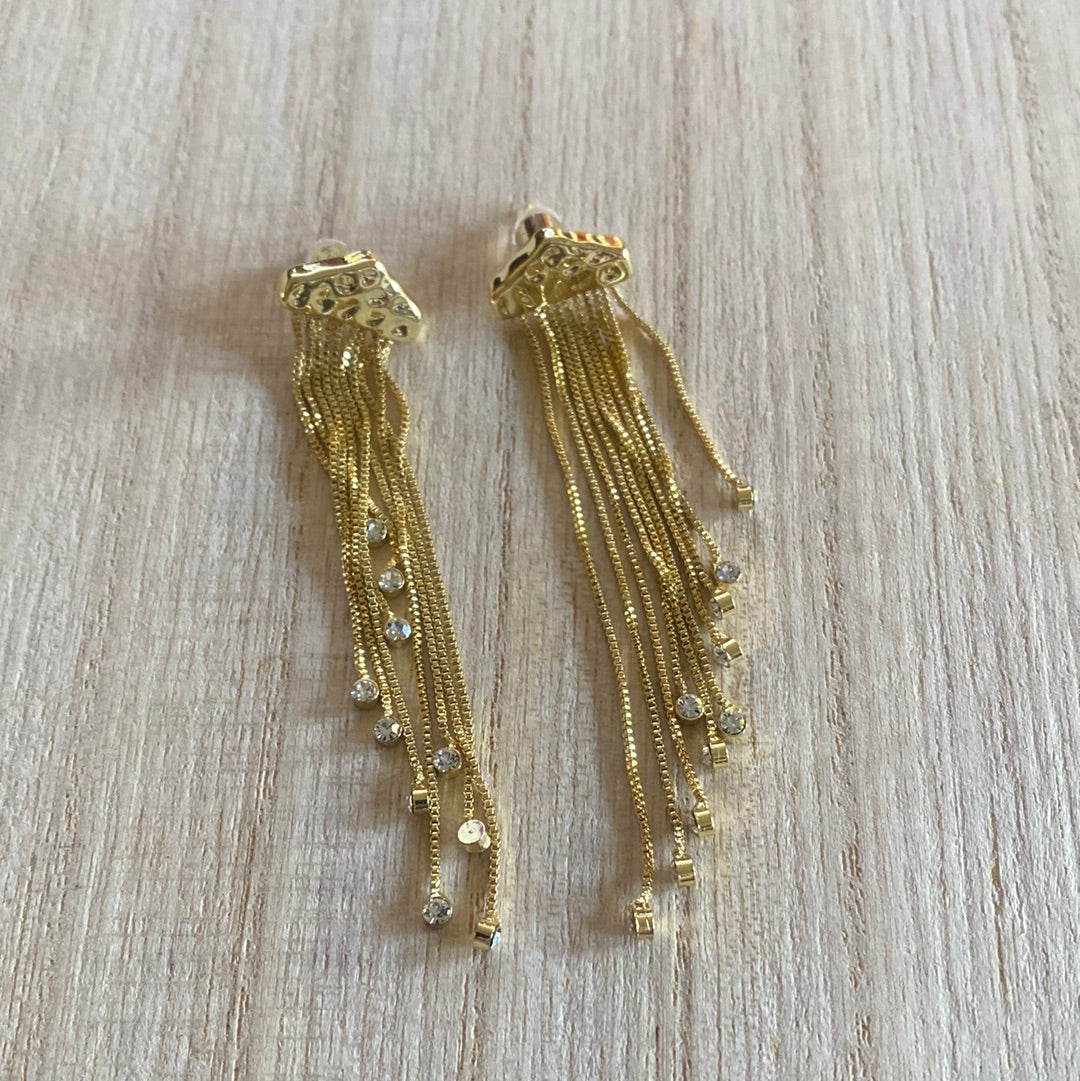 Diamonte rain earrings