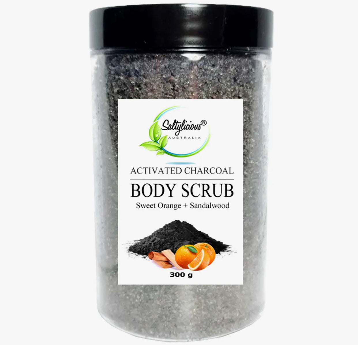 Activated Charcoal Body Scrub with Sweet Orange & Sandalwood