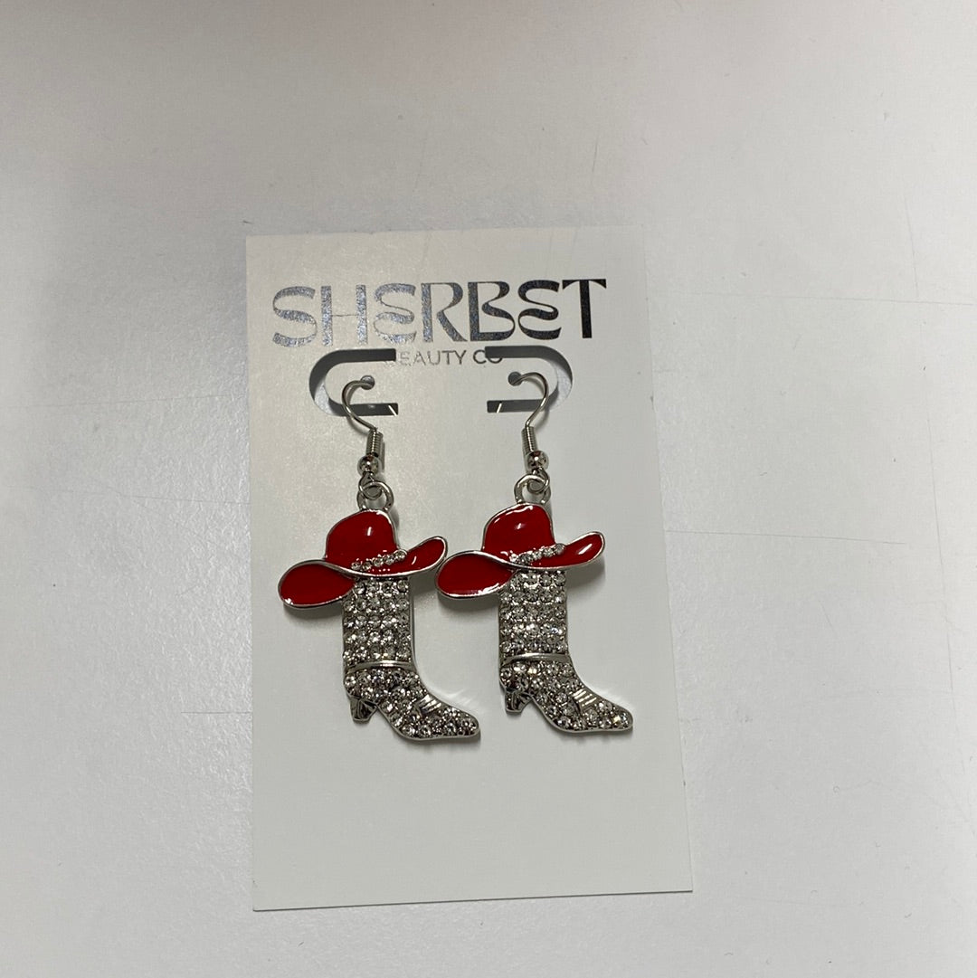 Red hat metal boot dangle