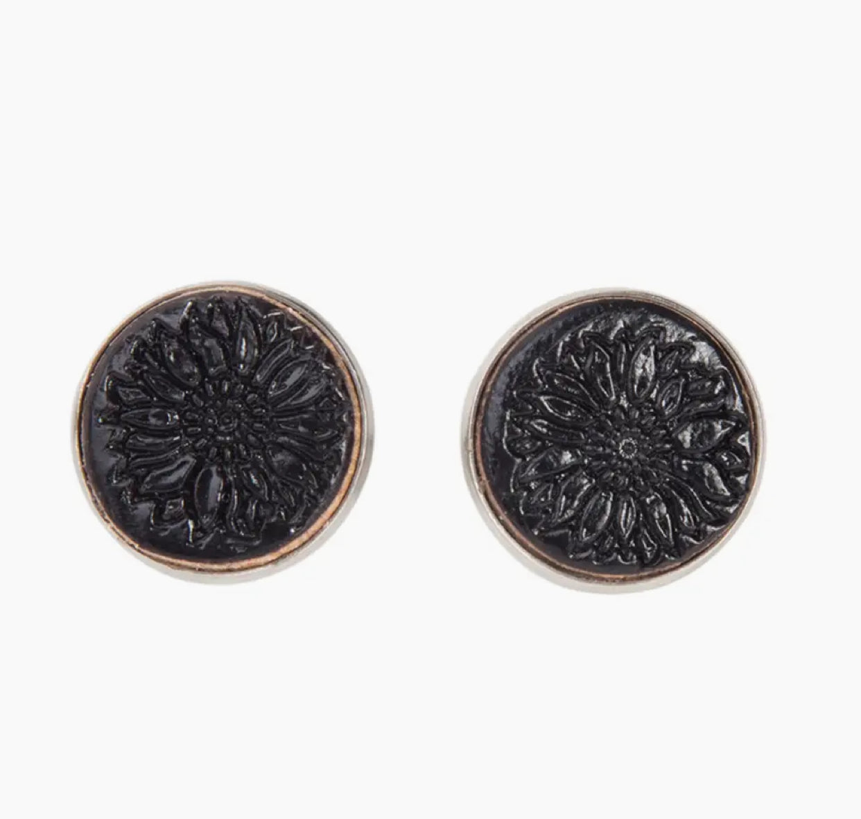 Tooled Stud Earrings -  Stainless Steel