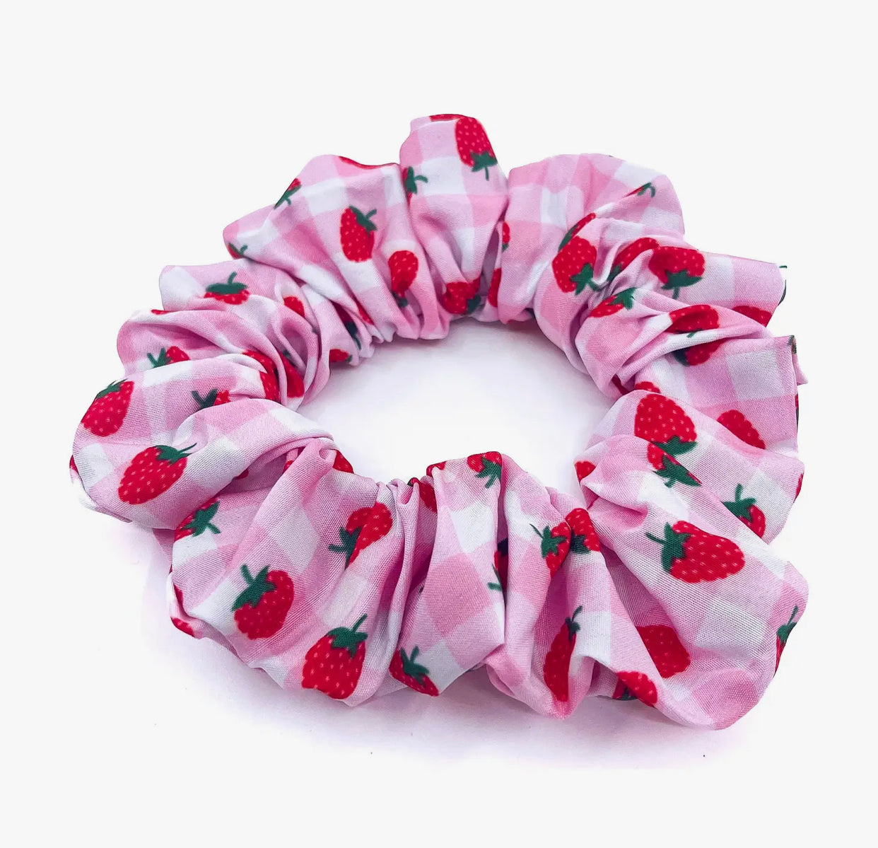 Strawberry fields scrunchie