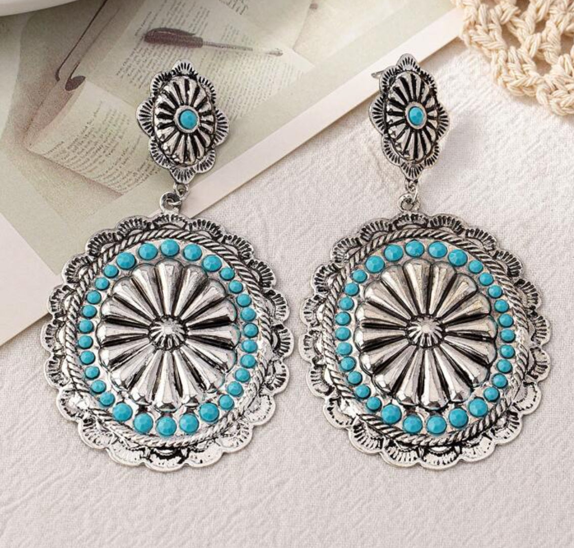 Bohemian Style Turquoise Earrings