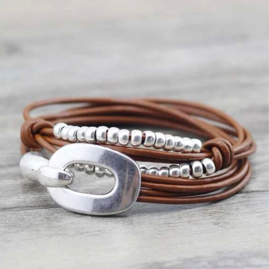 Leather wrap bracelet