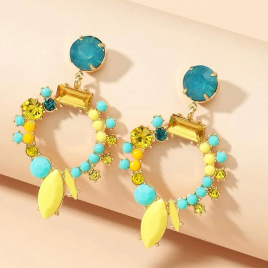 blue glamour earrings 131