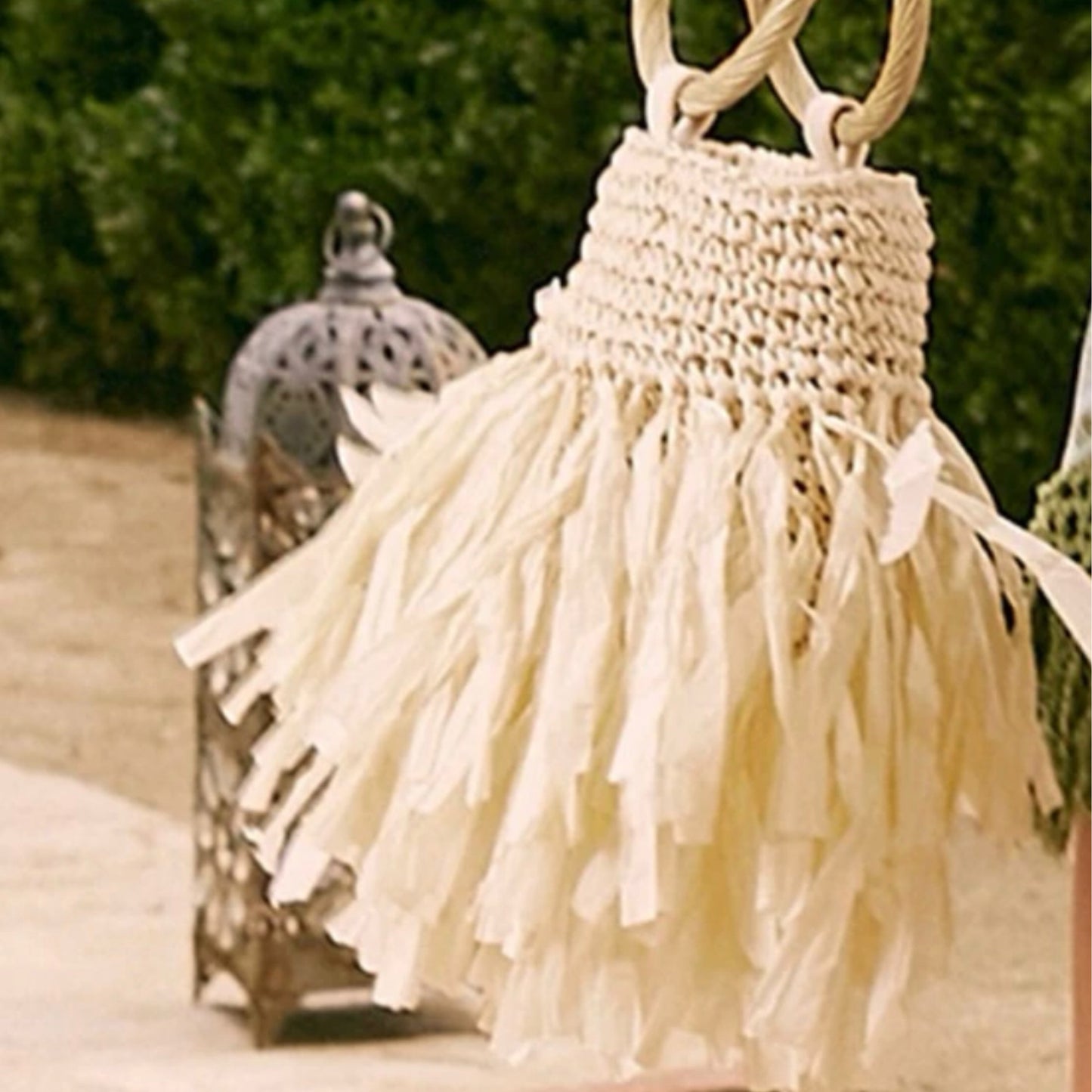 fringe straw bag