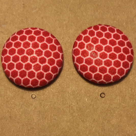 Red Pattern Fabric Stud 111