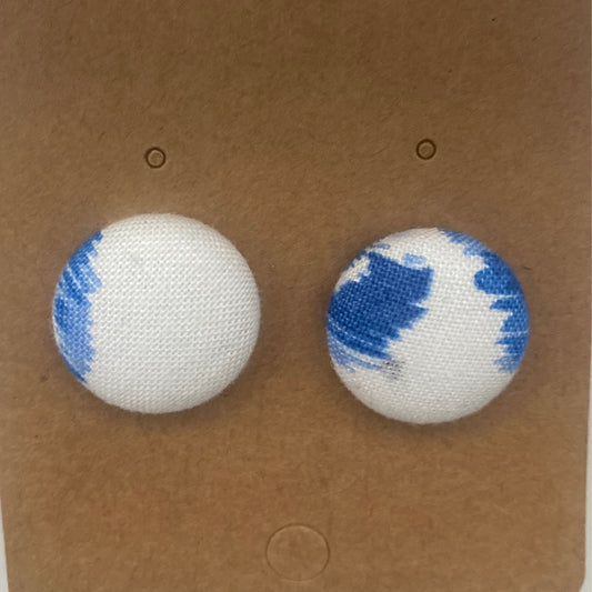 blue sky button earrings 174